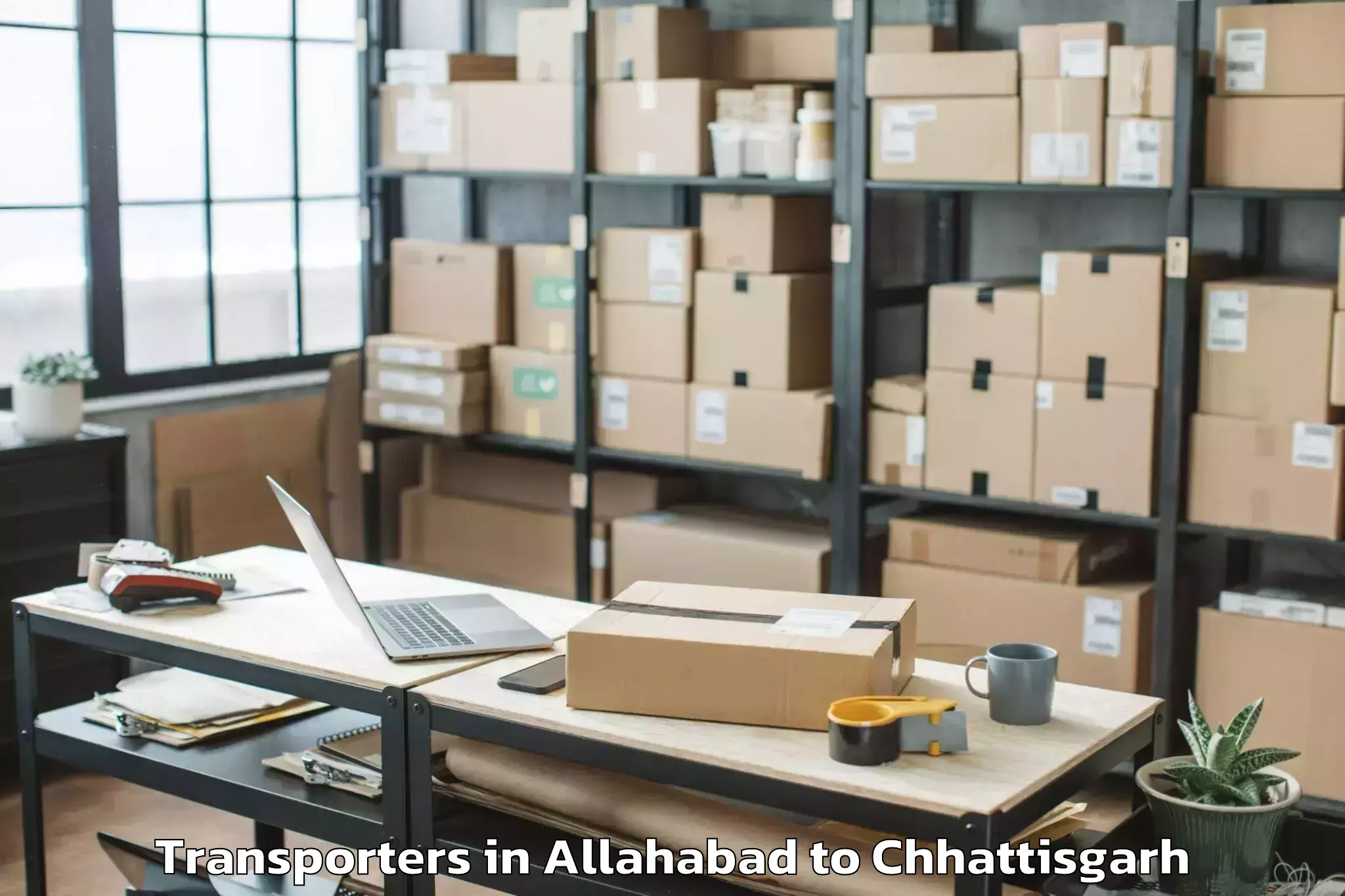 Book Allahabad to Gunderdehi Transporters Online